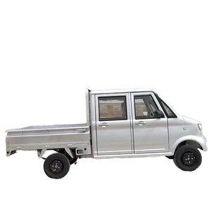 Hot Selling <b>Mini</b> Box Type Three-door Double-row Electric Cargo Van Truck <100km Range 50kW <b>Motor</b> Four-wheel Disc Brakes - Product Image 1