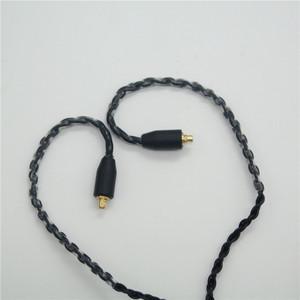Cable de audio de nailon de 120 cm con conector recto de 8 hilos MMCX negro para auriculares Se215 Se535 Se846 - Product Image 3