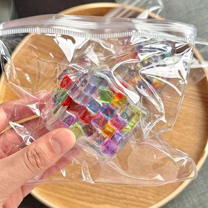 Magic 5.5cm Iced Multicolor Clatter Cubes TPR Squishy Toy Stress Relief Decompression Gift for Kids Adults with Happy Ambiance - Product Image 2