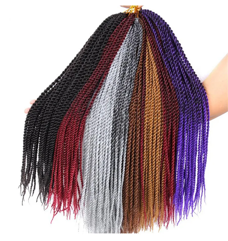 High quality twist crochet braids hair Esay braiding hair extensions senegalese twist crochet synthetic braids hair