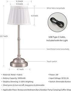 Vente en gros transfrontalière Nouvelle lampe d'ambiance parapluie pour chambre à coucher, chevet, bar, décoration moderne et chaleureuse pour la maison - Product Image 3