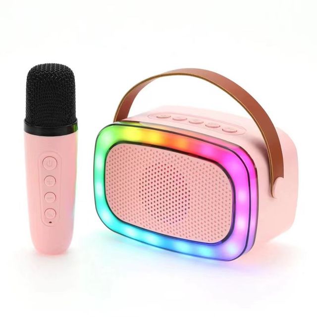New Product Portable Mini Karaoke Speaker Integrated Wireless Microphone Home Singing Outdoor Portable Speakers With Mic