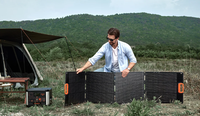 Panneau solaire portable pliable flexible 200W 36V à cellules monocristallines, chargeur 200W 400W pour camping, randonnée, batteries externes