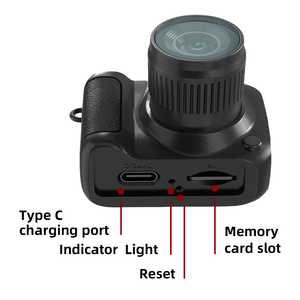 Mini caméra de poche 1,3 pouce HD 1080P, caméra rechargeable X5 avec porte-clés en métal pour cadeaux et prix d'activités - Product Image 2