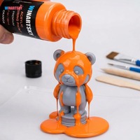 Ensemble de peinture acrylique à base d'eau non toxique Winartsky, 12 couleurs, certifié ASTM, pour verre, toile et papier, 60 ml