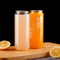 Botol Minuman Soda Jus PET 250ml 330ml 375ml Transparan Silinder dengan Tutup Tarik