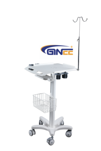 Ginee Medical Ajuste de altura Enfermería móvil Médico Laptop Stand <span class=keywords><strong>Doctor</strong></span> Workstation Trolley <span class=keywords><strong>Computer</strong></span> Cart Medical - Product Image 6
