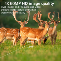 Nouveau Durable IR LED haute résolution étanche Vision nocturne IP67 caméra de sentier de la faune 60MP 4K caméras de chasse à énergie solaire