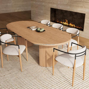 Sageliving-Juego de mesa de comedor moderno de madera maciza con sillas tapizadas <span class=keywords><strong>para</strong></span> cocina y comedor, muebles <span class=keywords><strong>para</strong></span> el hogar - Product Image 1