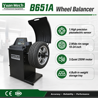 Équilibreuse de roues pour ordinateur YuanMech B651A, homologuée CE, 250W, 200 tr/min, pour voitures et SUV, avec adaptateur moto en option
