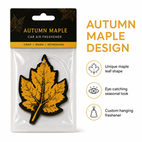 Désodorisant de voiture personnalisé en forme de feuille d'érable, parfum naturel longue durée, ornement en papier parfumé avec boîte de présentation