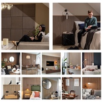 Akupanel Studio de musique décoratif latte de bois insonorisation panneaux muraux insonorisés en bois panneaux acoustiques taille 2400*600