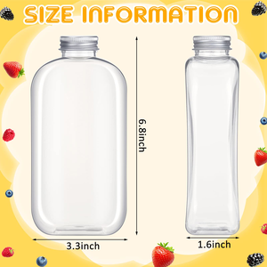 Botella de Plástico PET Vacía de 350 ml con Logotipo Personalizado, Botella de Bebidas Redonda Transparente Única, Libre de BPA, con Tapas - Product Image 2