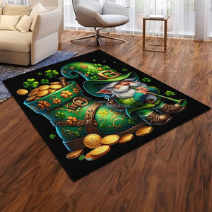 Lùn bốn lá cỏ ba lá flannel chăn vàng sáng tạo in phim hoạt hình trong nhà/ngoài trời phòng ngủ phòng khách văn phòng màu xanh lá cây - Product Image 5