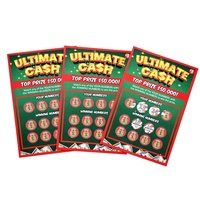 Cartes à gratter personnalisées pour jeux de hasard, billets de loterie, jeu multi-options, cartes à gratter pour gagner à la loterie