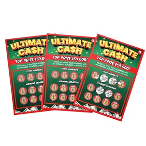 Tarjetas Rasca y Gana Personalizadas para Juegos <span class=keywords><strong>de</strong></span> Apuestas, Boletos <span class=keywords><strong>de</strong></span> Lotería, Juego Multijuego, Tarjetas Rasca y Gana - Product Image 1
