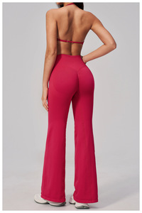 Ensemble de sport pour <span class=keywords><strong>femme</strong></span> : Soutien-gorge de yoga à bretelles réglables, leggings, <span class=keywords><strong>pantalon</strong></span> évasé, short taille haute – Tenue de yoga et d'entraînement quotidienne - Product Image 3