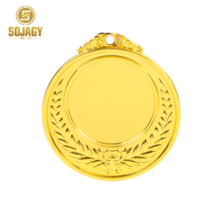 Wholesale Sports Games Medals Gold Silver Bronze Wheat Ear Medals Electro-Galvanized Metal Laser Engraved Gold Metal Crafts