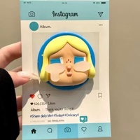 Figurine étoile 3D Cry Baby compatible avec support magnétique pour téléphone, adhérence super forte, rétractable pour bureau