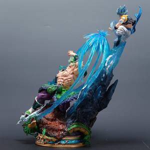 Figura Coleccionable de Super Saiyan Gogeta y Broly Rampage de DBZ con Efectos de Energía Dinámicos y Rostros Intercambiables para Fanáticos del Anime - Product Image 5