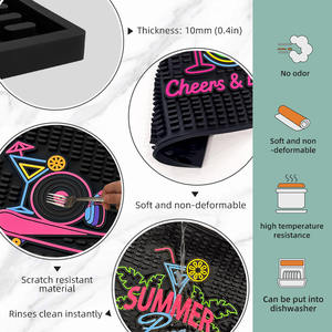 Tapete de Barra Antideslizante de PVC Suave con Logotipo Personalizado, Tapete Ecológico para Mostrador de <span class=keywords><strong>Cerveza</strong></span>, Tapete Absorbente, Impresión por Sublimación, Proveedor Directo - Product Image 4