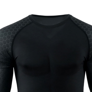 Sublimation manches courtes Mma Bjj Rash Guard personnalisé Compression Baselayer Athletic Workout Sport T Shirt pour hommes - Product Image 6