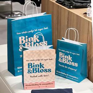 Sacs en papier kraft personnalisés, imprimés sur mesure, recyclables, biodégradables et écologiques pour vêtements, shopping et plats à emporter - Product Image 1