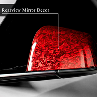 Haute qualité protéger voiture peinture PET brillant forgé Film de fibre de carbone rouge brillant forgé enveloppe de fibre de carbone