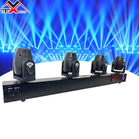 Luces Profesionales para Fiestas, Iluminación de Escenario Sharpy, Barra de Luces LED de 10W RGBW con 4 Cabezas Móviles, Luces para DJ, Control DMX512, 540° Pan/Tilt
