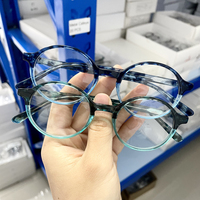 Ventes en gros de lunettes de vue en acétate, montures optiques en stock avec lunettes multicolores prêtes à être expédiées, montures de lunettes pour hommes et femmes