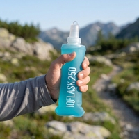 Gourde souple pliable en TPU portable 250 ml pour le cyclisme, la randonnée et la course à pied