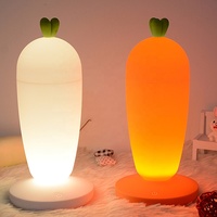 Kawaii enfants veilleuse avec 3 Modes d'éclairage gradation décoratif radis lampe De Table Lumière De Nuit intérieur chambre lumière décoration