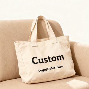 Bolsa de Lona de Diseño Reciclable con Logotipo Personalizado, Bolsa de Compras Grande de Lona para Mujer - Product Image 2