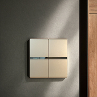 Usine MGA vente en gros de nouveau design interrupteur 2 groupes 2 voies avec indicateur LED avec logo personnalisé adapté aux hôtels et aux ménages