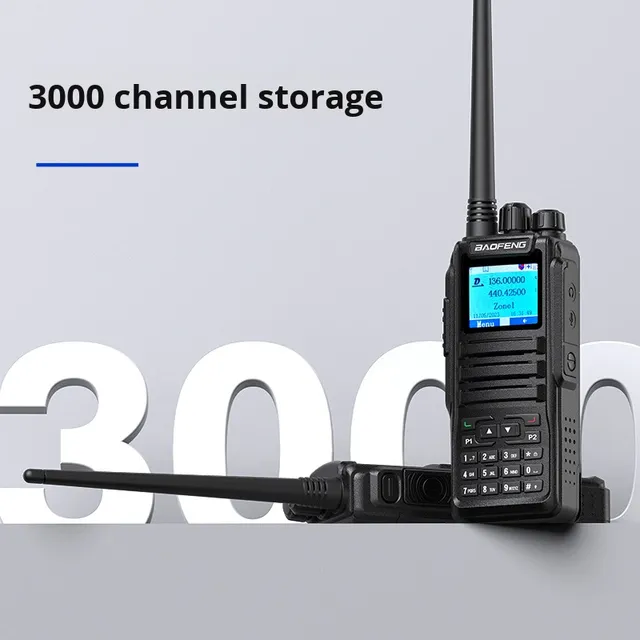 For DM-1701 Outdoor UV FM Digital Walkie-Talkie OPEN GD77 DMR IPX5 Water Resistant 10KM Range VHF/UHF 5W 2200mAh Battery Two