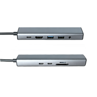 Docking Station in Alluminio 10-in-1 Type-C 4K30Hz 100Mbps PD100W Adattatore Multiporta per Notebook e Attrezzature da Ufficio Disponibile