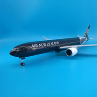 Modèle d'avion en résine ABS de 47 cm, avec éclairage LED, train d'atterrissage, représentant un avion Air New Zealand B777, ornement pour exposition, logo personnalisé OEM ODM