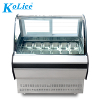 Congélateur de crème glacée italienne Offre Spéciale personnalisable Double température Gelato Popsicle Display Freeze Case Showcase Chiller