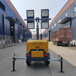 Chất lượng cao DIESEL LED lớn dày mast 7m Chiều cao tháp ánh sáng 6KW Máy phát điện xách tay Trailer tay nâng ánh sáng di động - Product Image 6