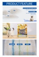 Indicateur de surveillance des soins de santé à changement de couleur PH très absorbant Gel de silice Cristal Litière pour chat Sable