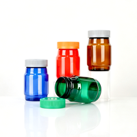 Bouteille de complément alimentaire en PET avec bouchon à clapet, conteneur vide en plastique pour pilules, capsules de vitamines, emballage de médicaments