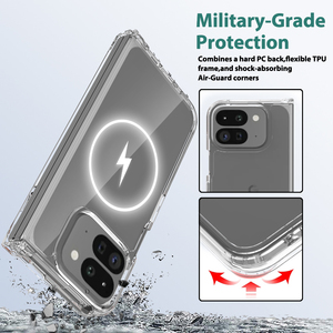 Đối Với Google Pixel 6 7 <span class=keywords><strong>8</strong></span> 9 10 Pro Trường Hợp Rõ Ràng TPU Cover Quay Lại Từ Tính Không Dây Sạc Trường Hợp Đối Với Google Pixel 6 7 <span class=keywords><strong>8</strong></span> 9 10 Pro Gấp - Product Image 6