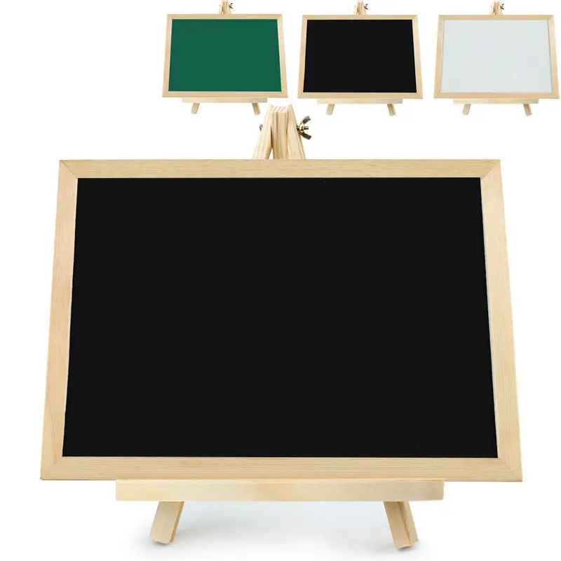 Custom Wooden Frame Green Black Board 30*20 cm Magnetism Teaching Intelligence White Board for Children Painting Wooden Support