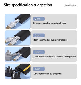 รางสายไฟคุณภาพสูง Tian'an <span class=keywords><strong>TA</strong></span>-FBT01 ทำจาก PVC แบบอ่อน ยืดหยุ่น พร้อมกาวอะคริลิก ป้องกันสายไฟ ปรับแต่งได้ หลายสี - Product Image 4