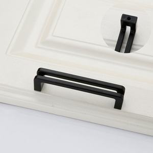 Poignée creuse en alliage de zinc au design moderne Double poignée en noir pour armoire tiroir cuisine chambre salle de bain ou usage extérieur - Product Image 4