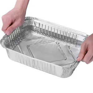 Aluminum Foil Pan 2022 Hotsale Disposable Food Grade Aluminum Tin Foil Food Containers Heavy Duty Large Aluminium Foil Baking Pans/tray With Lids