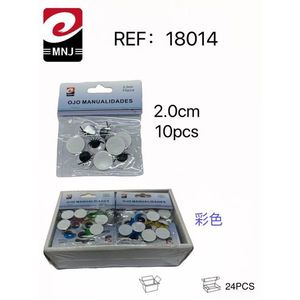 Ojos en plastique faits à la main de 2 cm avec yeux colorés, fournitures d'artisanat - Product Image 1
