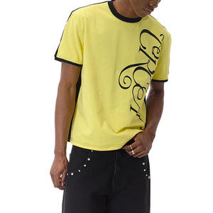 T-shirt pour homme de luxe, coupe ajustée, 100% coton, tricoté, lourd, respirant, imprimé à l'écran, surdimensionné, régulier - Product Image 1