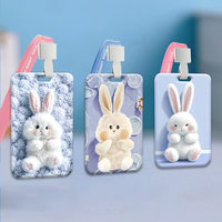 Cordons de cou anti-perte personnalisés pour campus, motif animaux de compagnie (chats et chiens) de dessin animé, avec porte-badge d'identification et accessoires