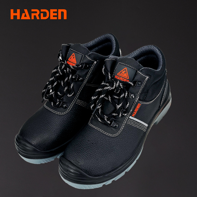 Men's High Top Waterproof Leather Work Boots Steel Toe Industrial Construction Safety Shoes Factory Use Safety Footwear